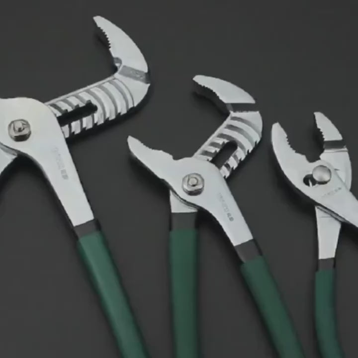 6-Piece Carbon Steel Plier & Wrench Set - Adj Wrench, Grips & Cutters